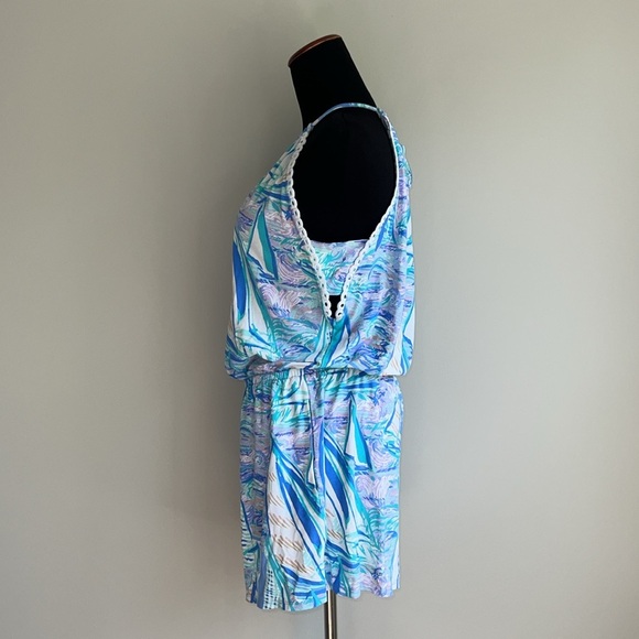 Lilly Pulitzer - Gianni Romper - Light Lilac Verbena - Aboat Time - BNWT - Picture 9 of 14